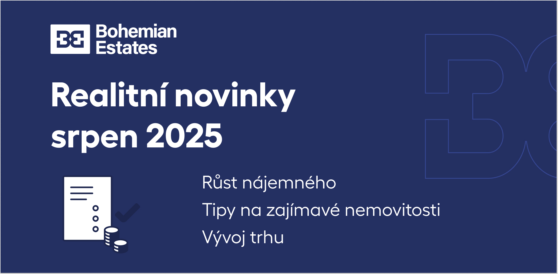 Novinky z realitního trhu - srpen 2025